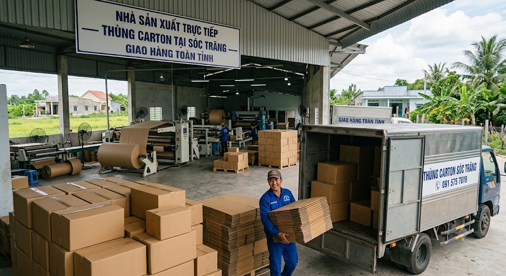 Thùng Carton Tại Sóc Trăng — Nhà Sản Xuất Trực Tiếp, Giao Hàng Toàn Tỉnh