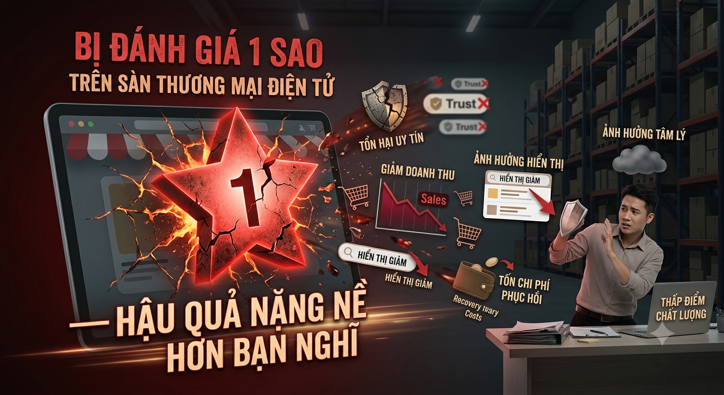 Bị Đánh Giá 1 Sao Trên Sàn Thương Mại Điện Tử — Hậu Quả Nặng Nề Hơn Bạn Nghĩ
