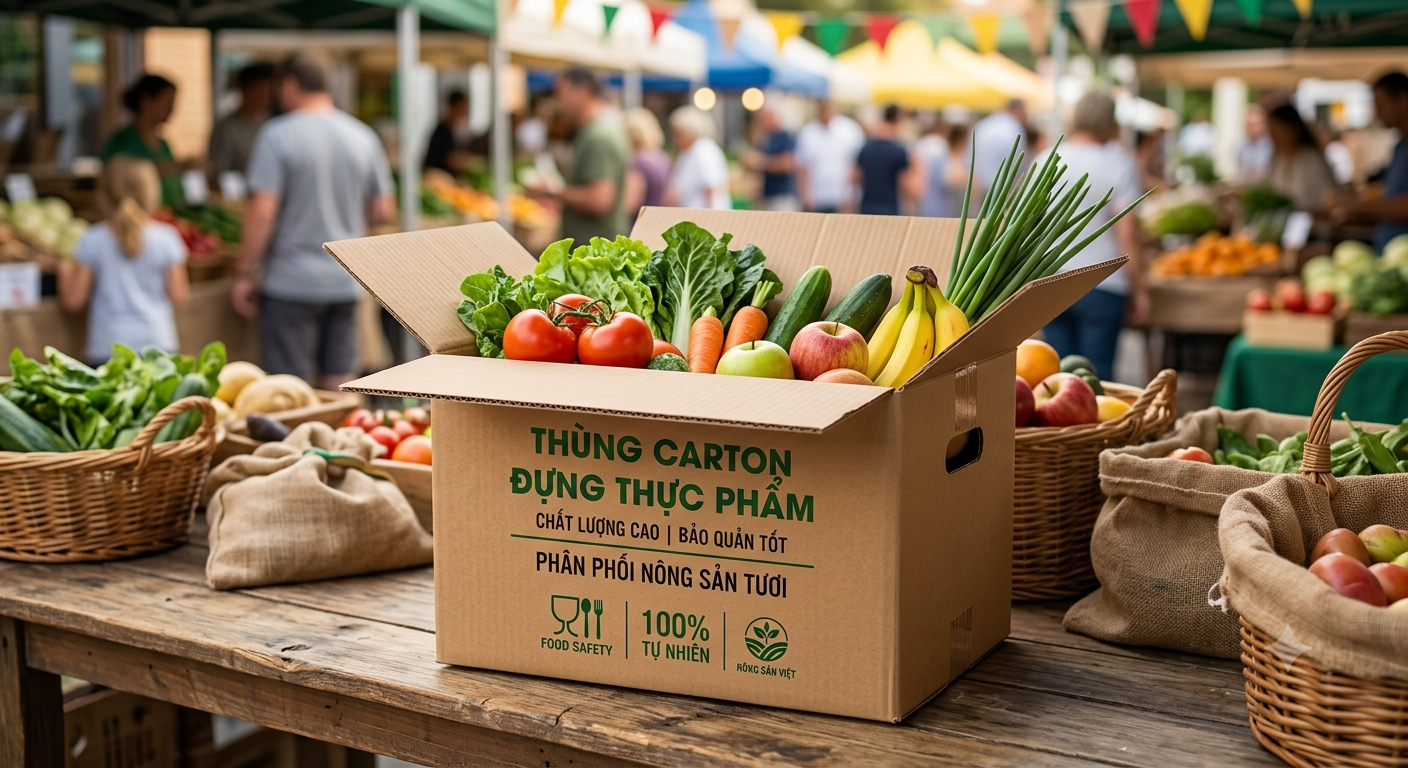 Thùng Carton Đựng Thực Phẩm — Tiêu Chuẩn Cần Biết Trước Khi Đặt Hàng
