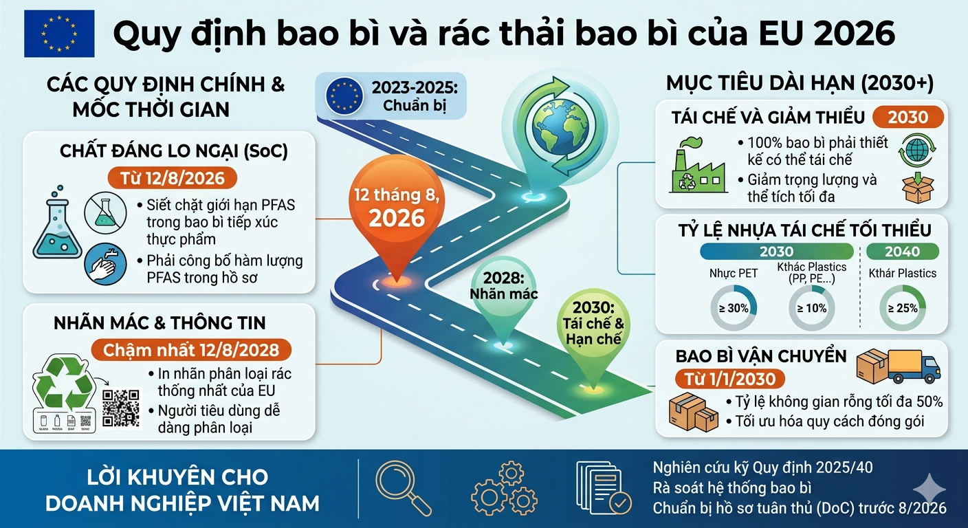 EU Siết Chặt Quy Định Bao Bì (PPWR): Thách Thức Mới Cho Doanh Nghiệp Xuất Khẩu