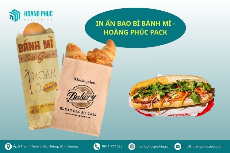 In bao bì bánh mì màu chuẩn, giấy đẹp, giá tốt, miễn phí tư vấn và thiết kế - Hoàng Phúc Pack