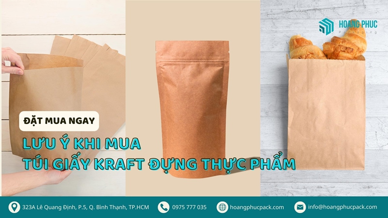 Lưu ý khi mua túi giấy kraft đựng thực phẩm