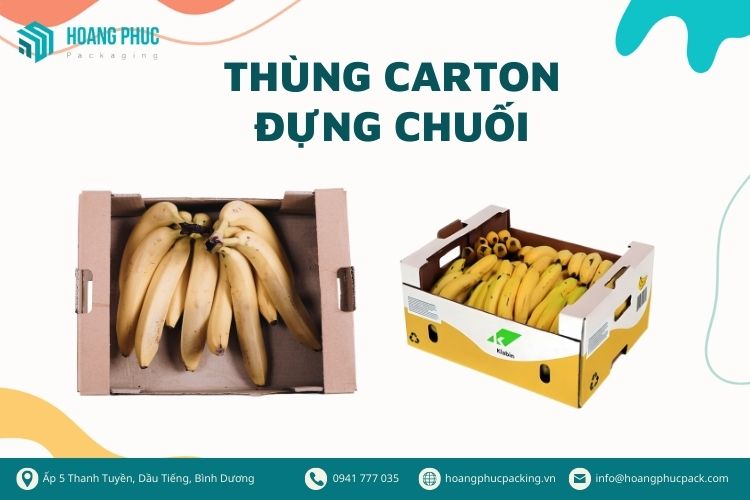 Mẫu thùng carton đựng chuối đẹp, quy cách, giá rẻ