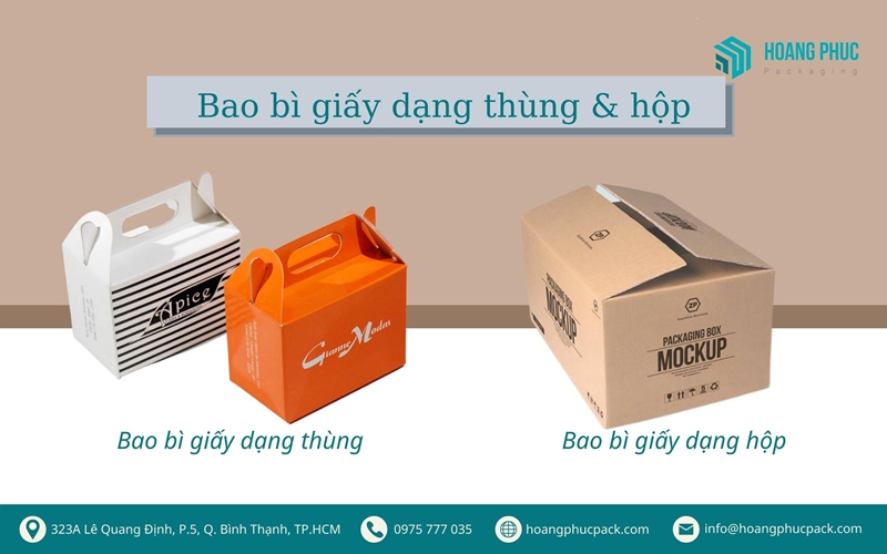 Bao bì giấy dạng thùng và dạng hộp