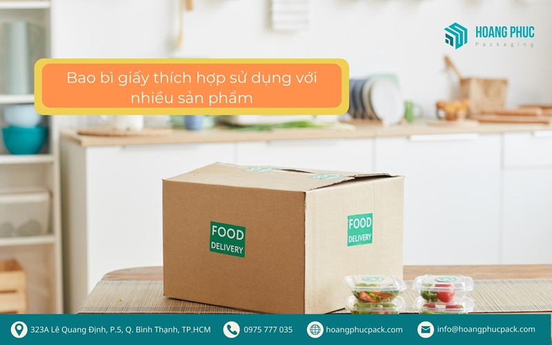 Bao bì giấy thích hợp với đa số sản phẩm