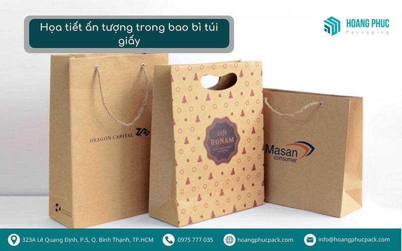 Họa tiết ấn tượng trong bao bì túi giấy