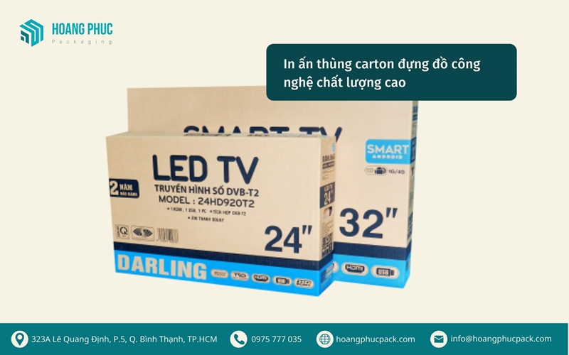 In ấn thùng carton đừng đồ công nghệ chất lượng cao