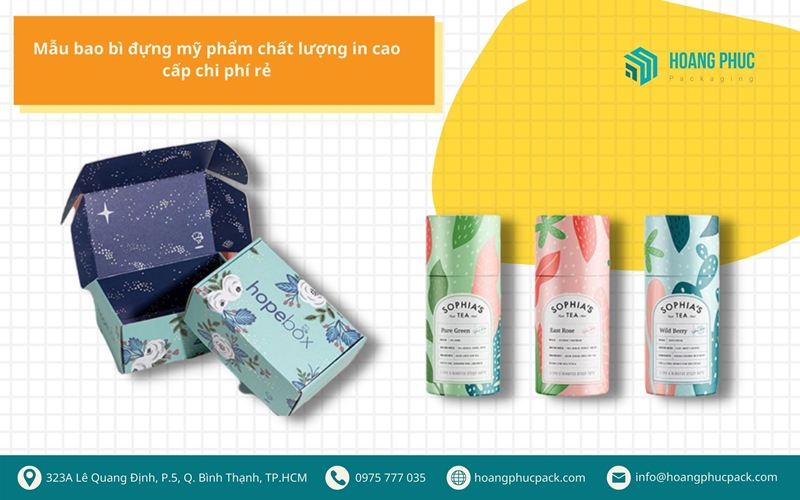 Mẫu bao bì đựng mỹ phẩm chất lượng in cao cấp chi phí rẻ