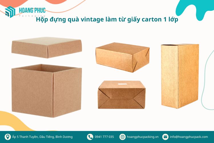 Hộp đựng quà bằng giấy carton 1 lớp