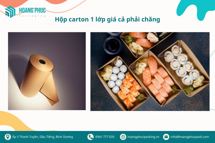 Hộp carton 1 lớp giá rẻ