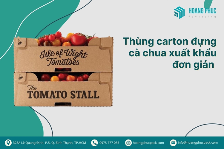 Mẫu thùng carton đựng cà chua phổ biến