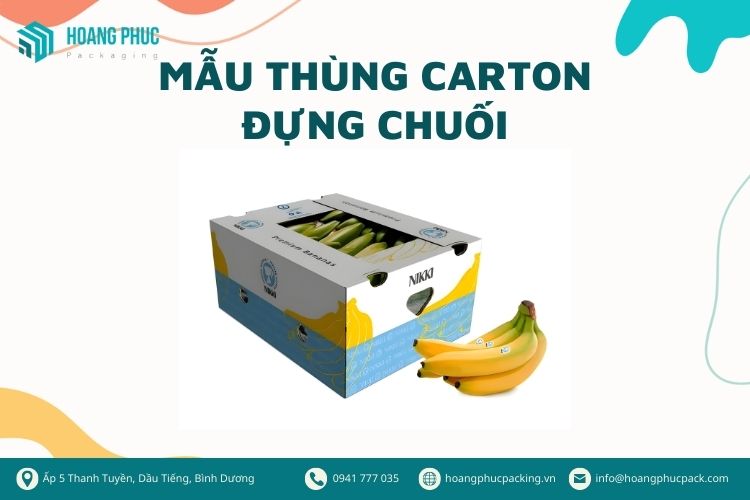Mẫu thùng carton đựng chuối