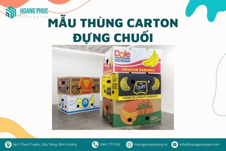 Mẫu thùng carton đựng chuối đẹp