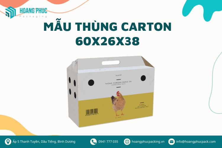 Thùng carton đựng gà nòi 60x26x38