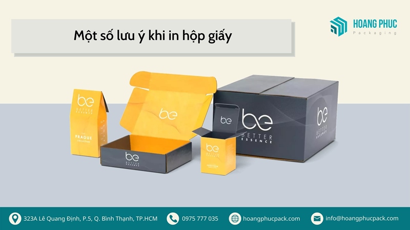 Một số lưu ý khi in hộp giấy