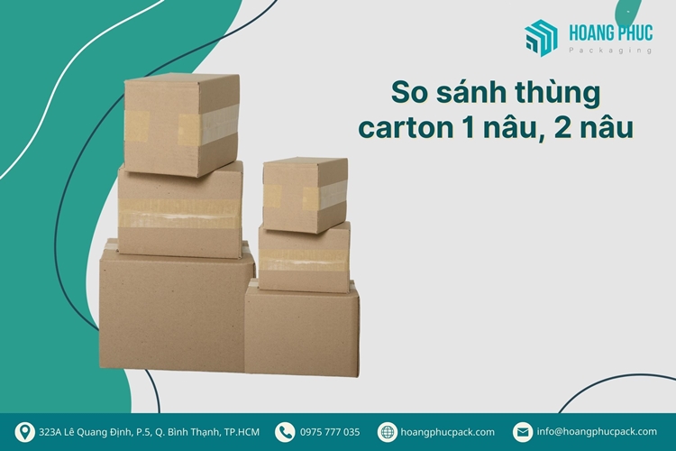 So sánh thùng carton 1 nâu và 2 nâu