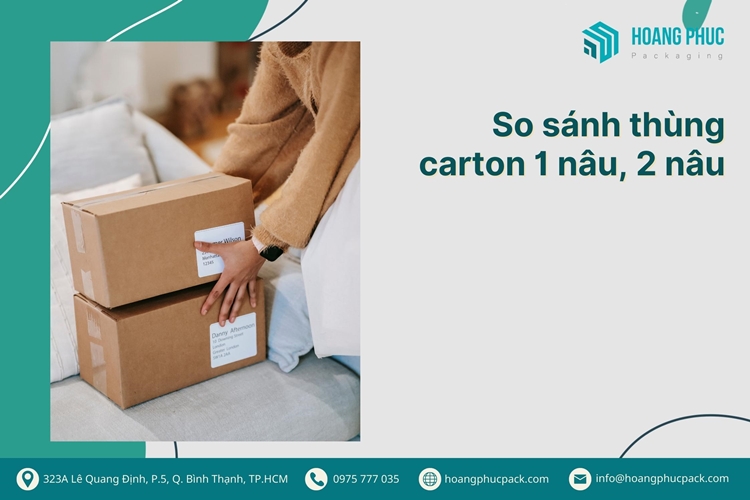 So sánh thùng carton 1 nâu và thùng carton 2 nâu