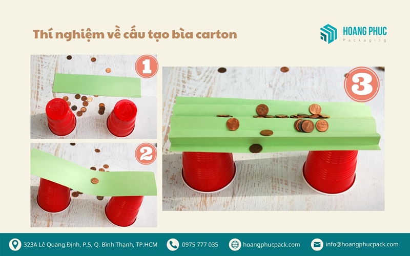 thí nghiệm về cấu tạo bìa carton