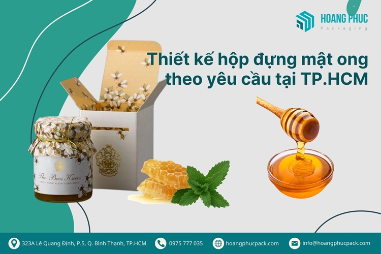 Thiết kế hộp giấy đựng mật ong theo yêu cầu tại TP.HCM