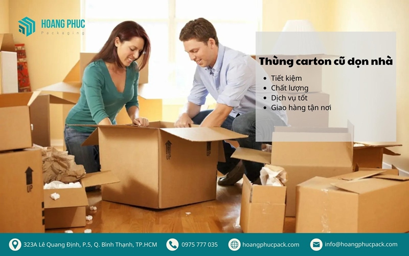 thùng carton cũ dọn nhà giá rẻ