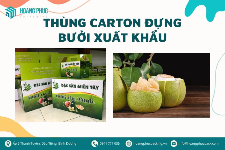Thùng carton đựng bưởi xuất khẩu