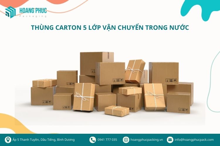 thùng carton 5 lớp vận chuyển trong nước