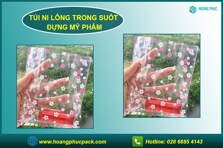 Túi nilon trong suốt đựng mỹ phẩm