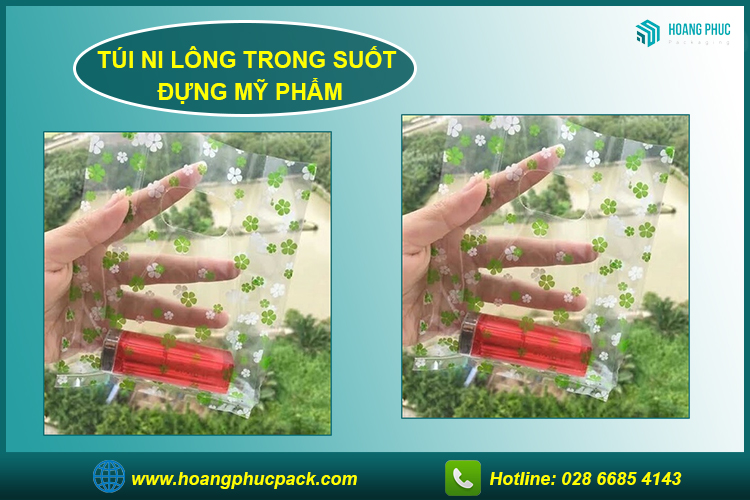 Túi nilon trong suốt đựng mỹ phẩm