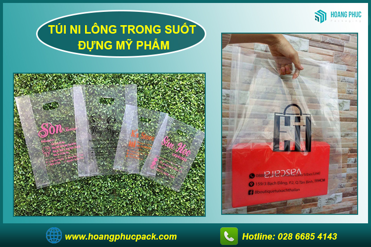 Túi nilon trong suốt đựng mỹ phẩm