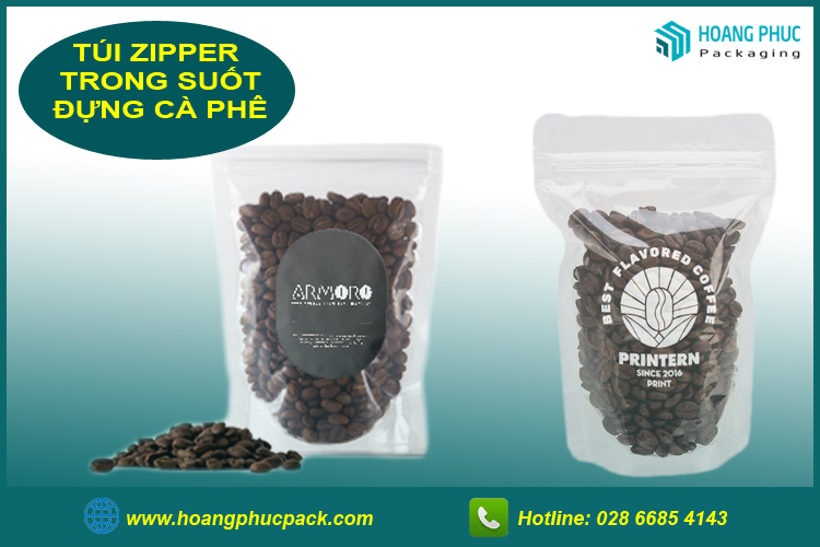 Túi zipper đựng cà phê