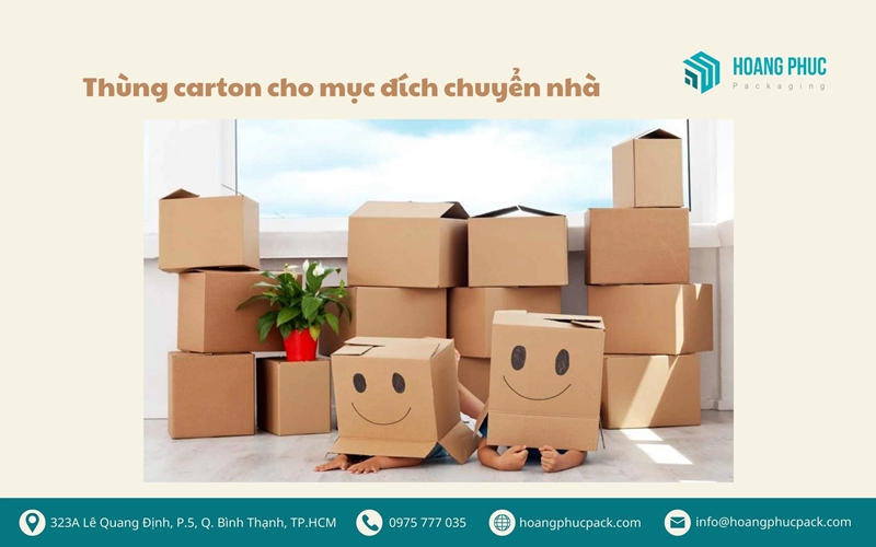 Ứng dụng thùng carton cho mục đích chuyển nhà